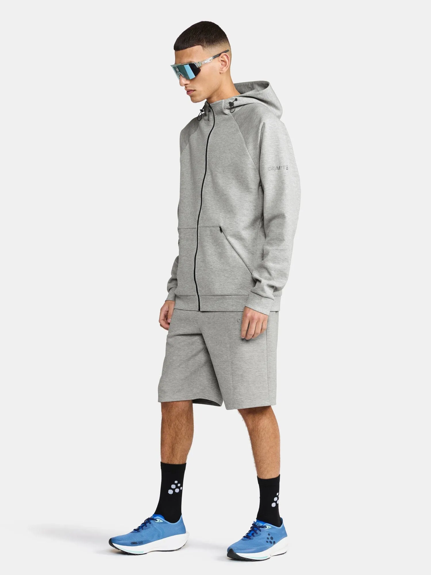 Men's ADV Join Full-Zip Hoodie - Grey Melange sold by Craft Sportswear