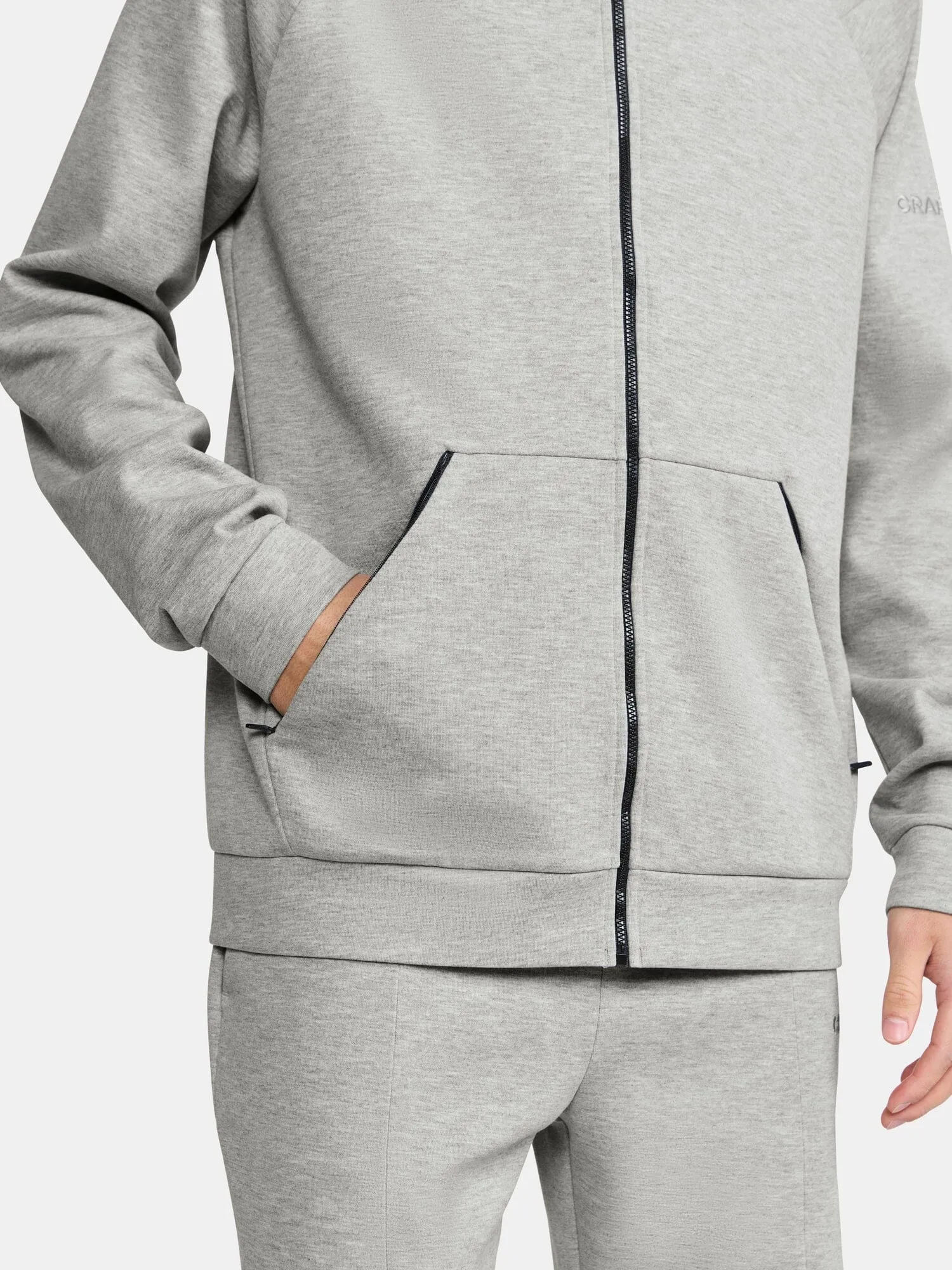 Men's ADV Join Full-Zip Hoodie - Grey Melange sold by Craft Sportswear product image thumbnail 3