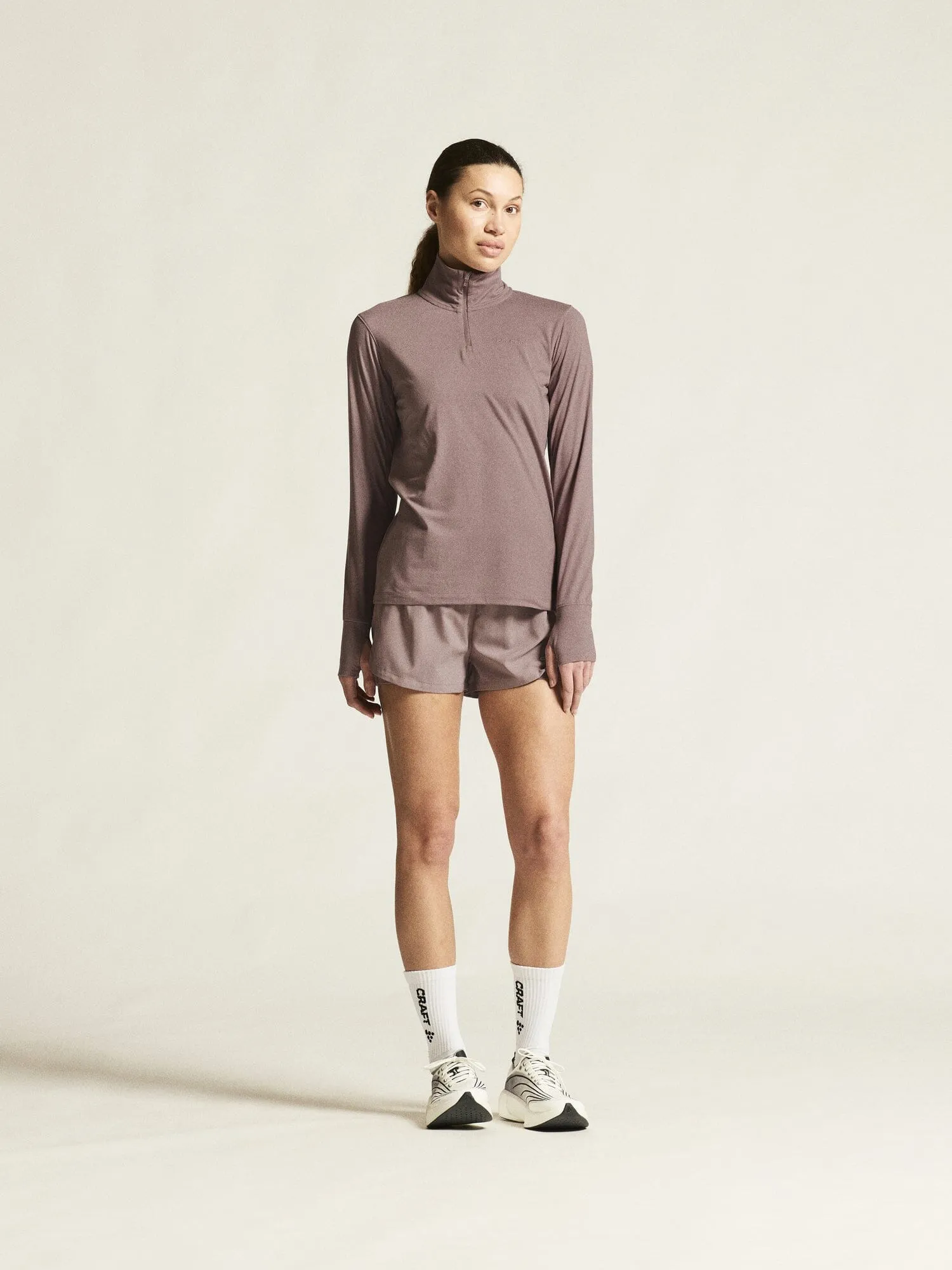 Women's Flow Half-Zip Longsleeve - POTPURRI MELANGE sold by Craft Sportswear
