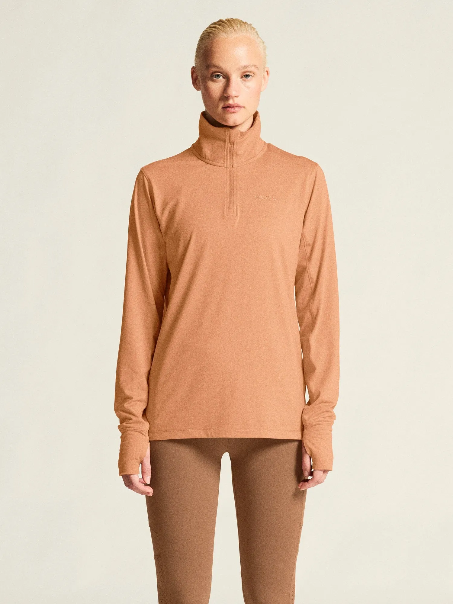 Women's Flow Half-Zip Longsleeve - SYRUP/MELANGE sold by Craft Sportswear product image thumbnail 2