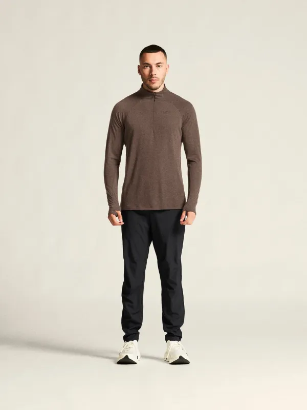 Men's ADV SubZ Wool Longsleeve Tee 3 - Prune/Melange made by Craft Sportswear