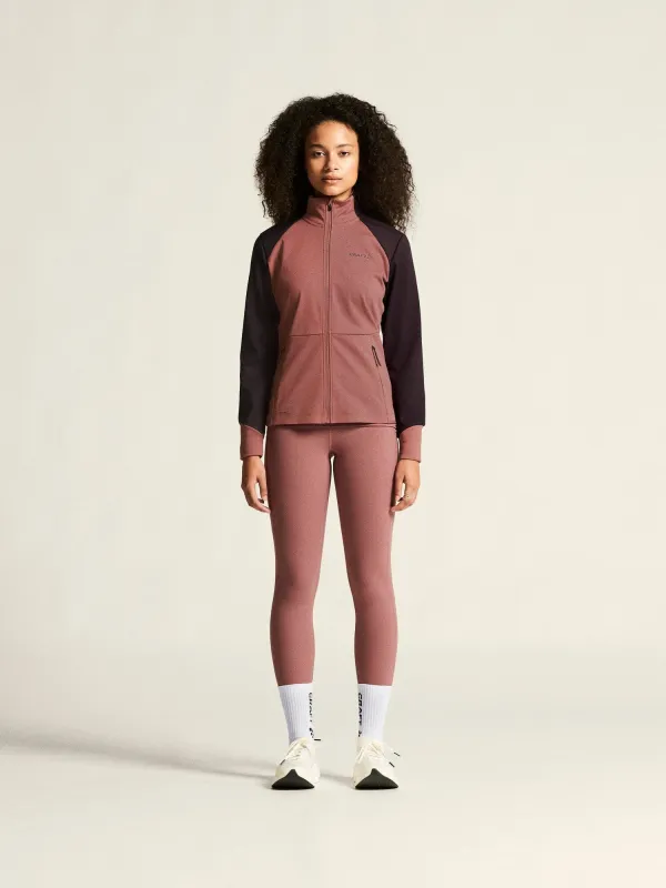Women's Core XC Training Jacket - Rose Brown/DK Plum made by Craft Sportswear