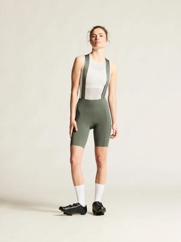 Women's Endur Bib Shorts C2 - Leaf made by Craft Sportswear