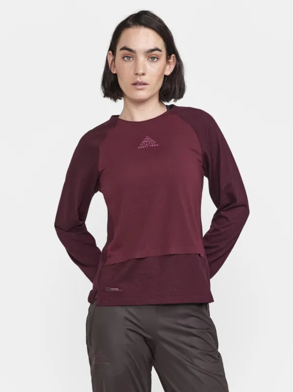 WOMENS ADV TRAIL WOOL WIND LONG SLEEVE TEE sold by Craft Sportswear
