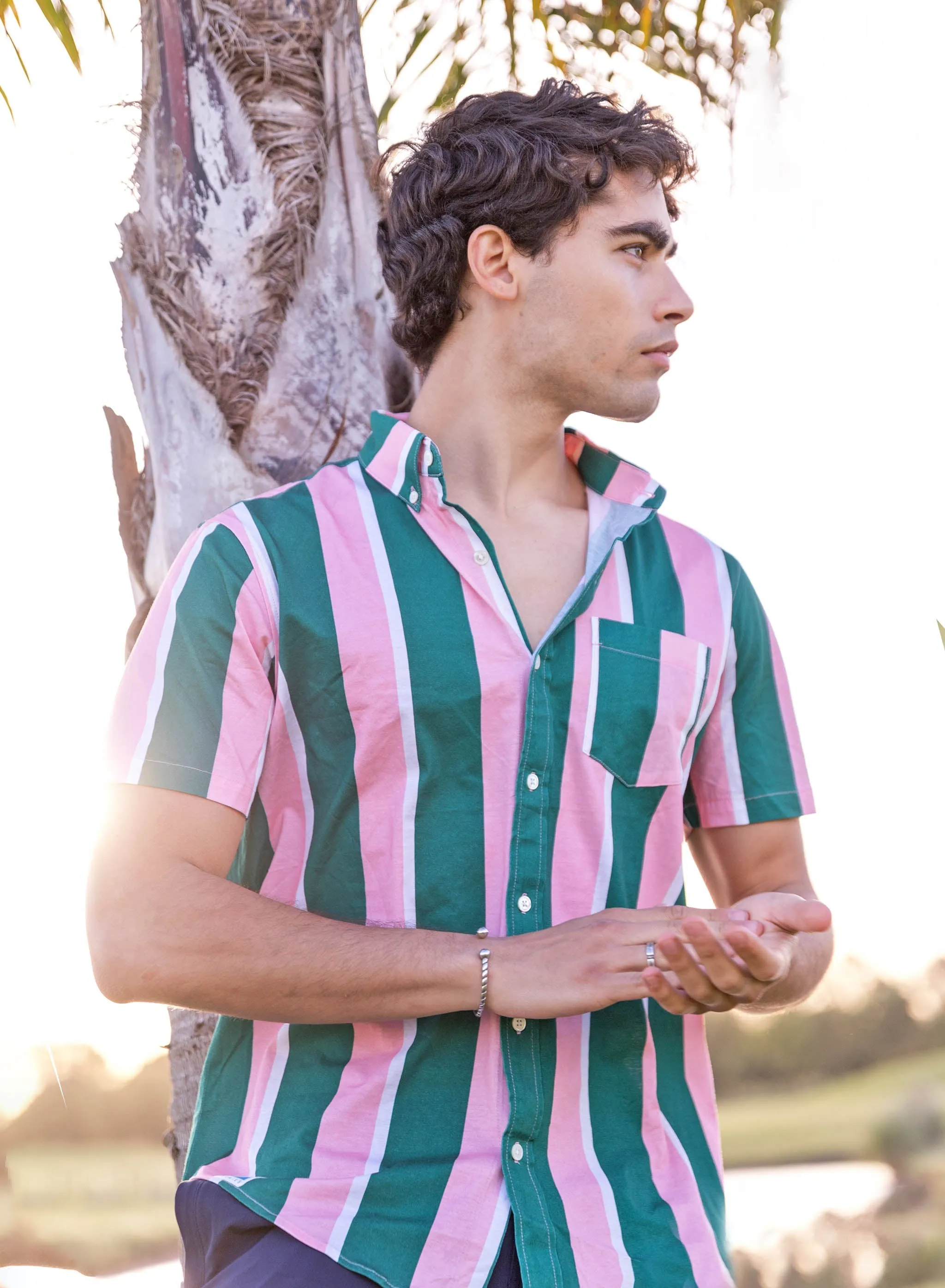 Retro Stripes - Cotton Stretch Shirt sold by Bermies