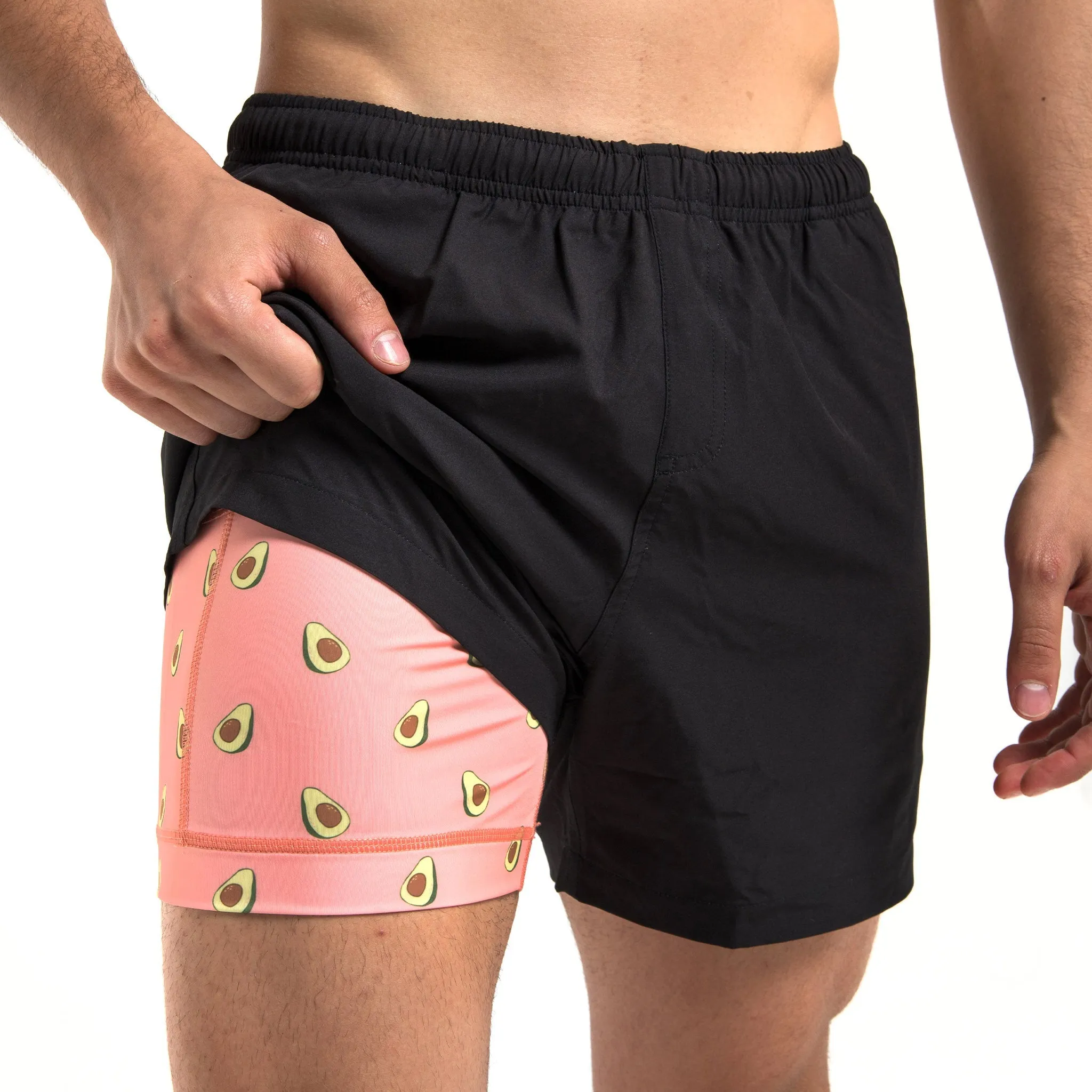 Performance Gym Short + Compression Liner - Black sold by Bermies