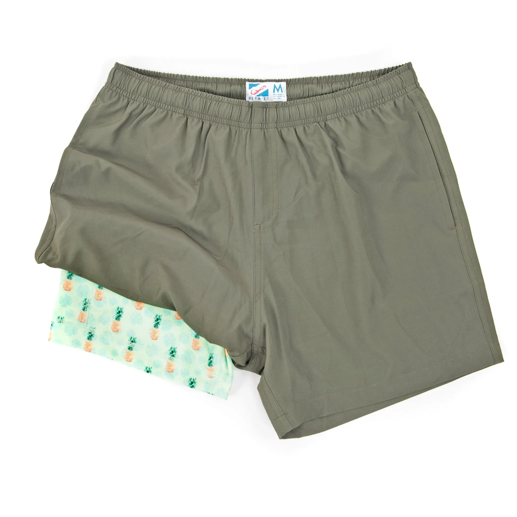 Performance Gym Short + Compression Liner - Green sold by Bermies product image thumbnail 2