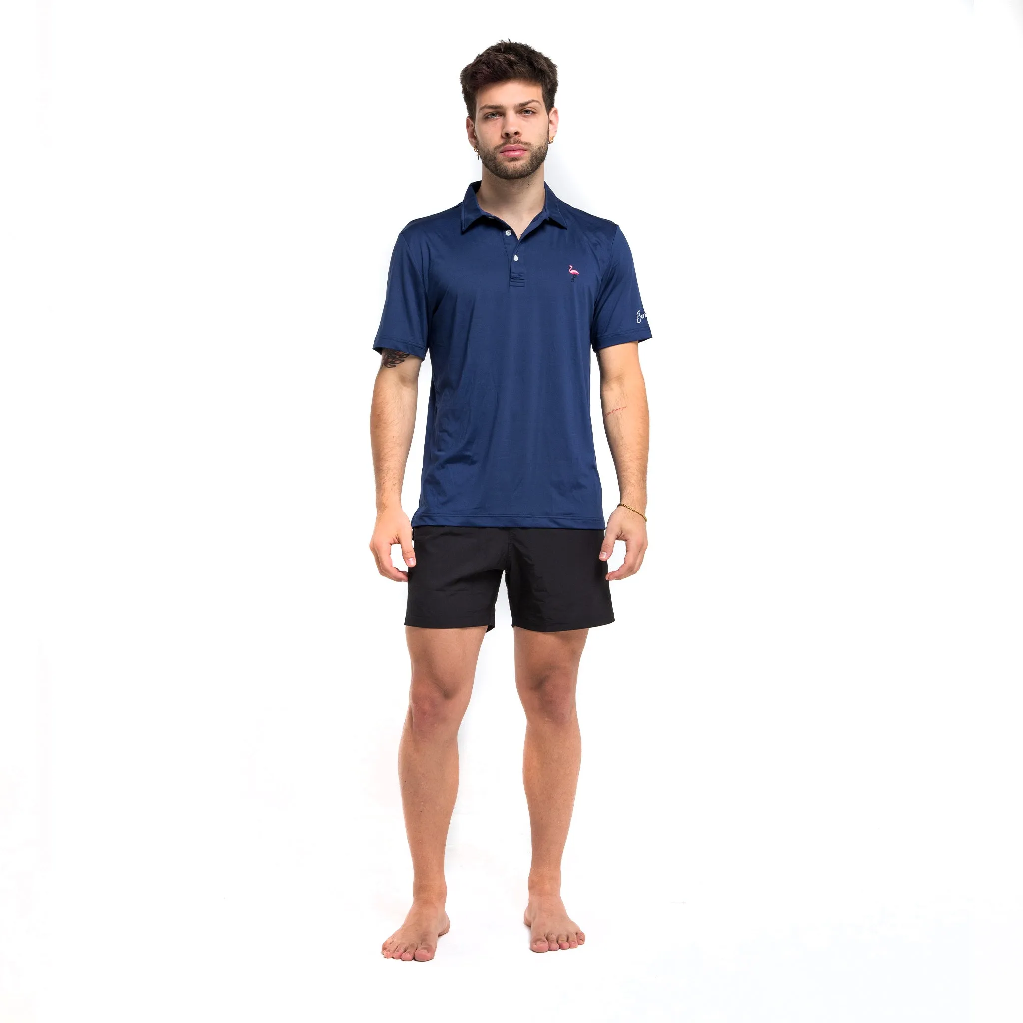 Navy & Flamingo - Golf Polo sold by Bermies product image thumbnail 3