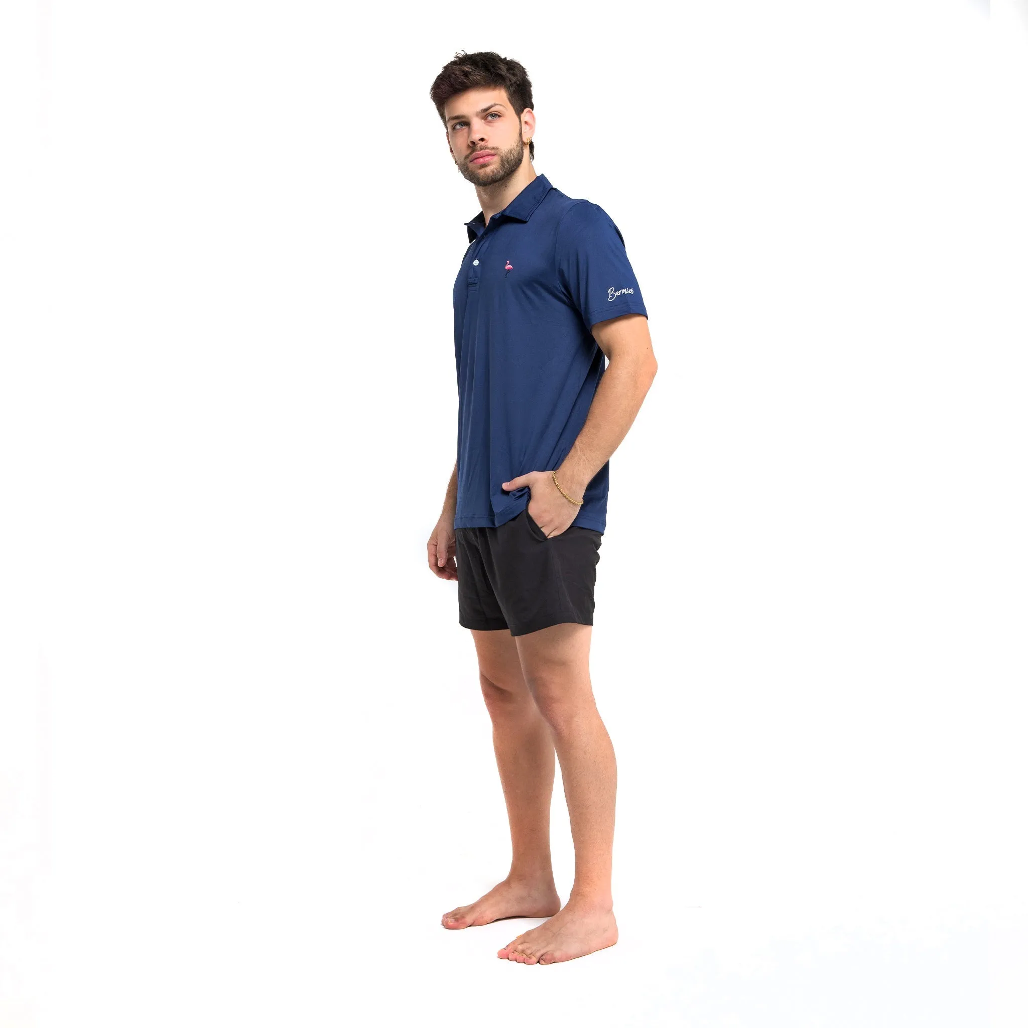 Navy & Flamingo - Golf Polo sold by Bermies product image thumbnail 4