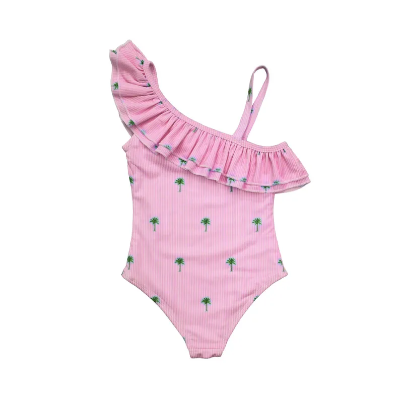 Pink Palm Stripes sold by Bermies