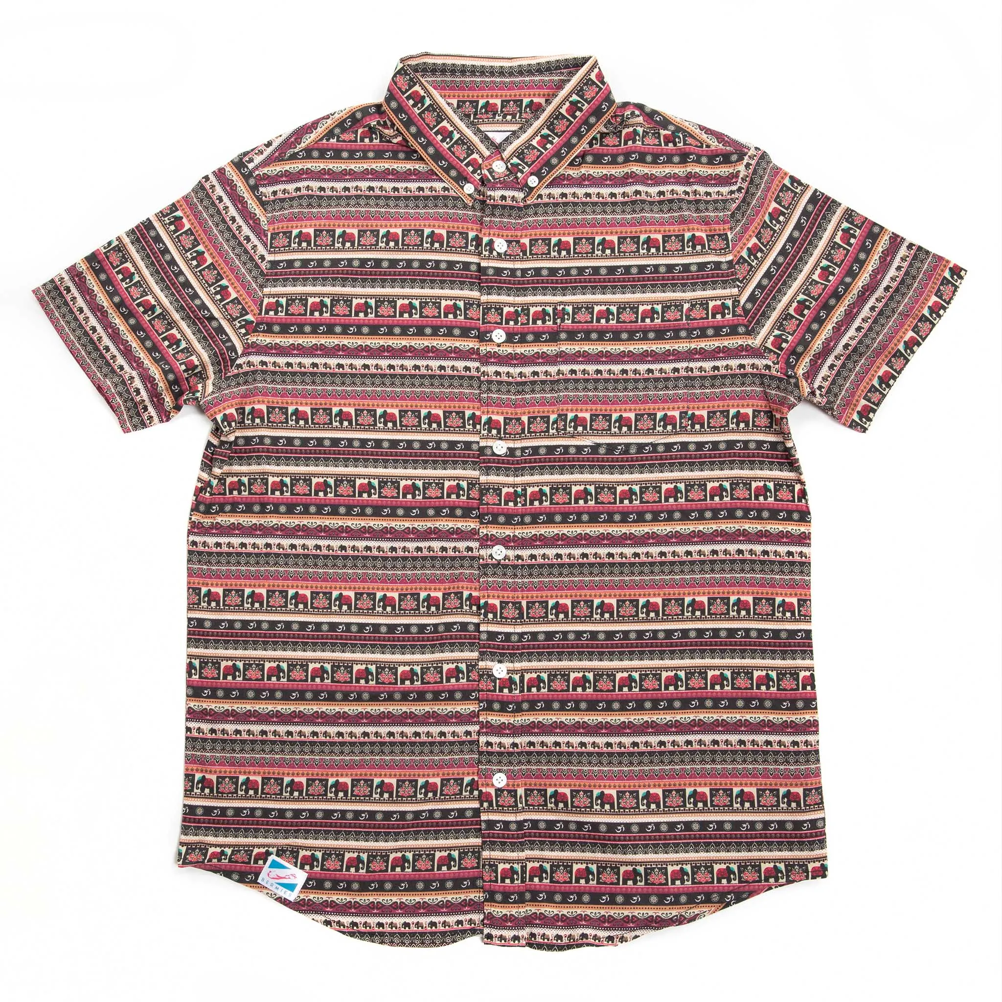 Boho Elephants - Rayon Stretch Shirt sold by Bermies