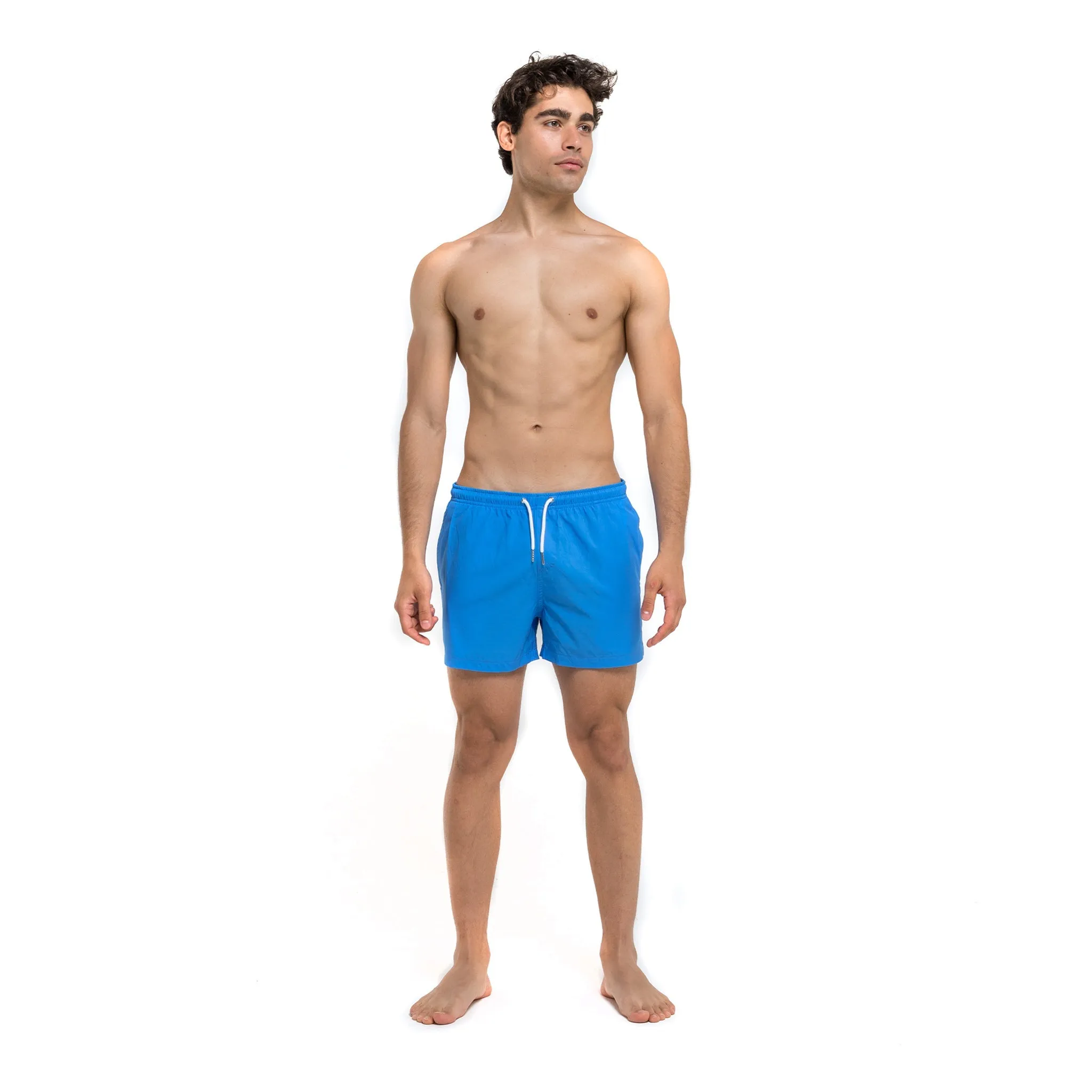 Blue Solid Green Pocket - 3.5" Swim Trunks sold by Bermies product image thumbnail 4