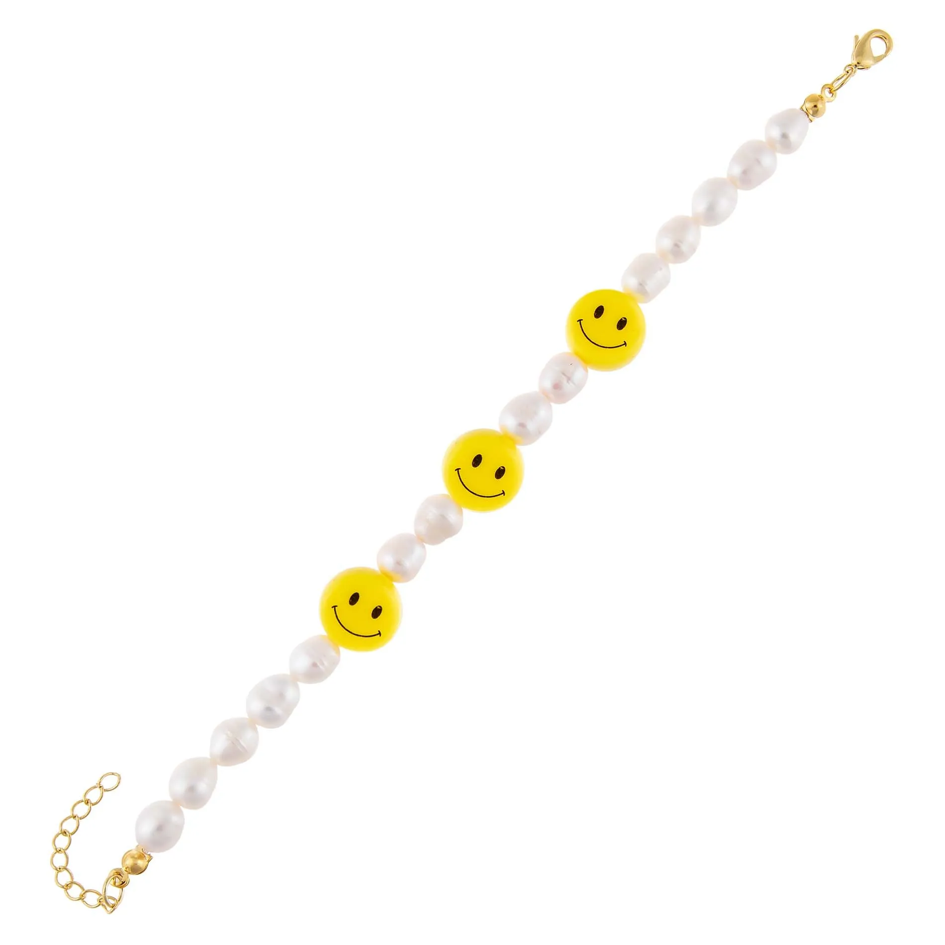 Smiley Face Pearl Bracelet sold by Adina Eden's