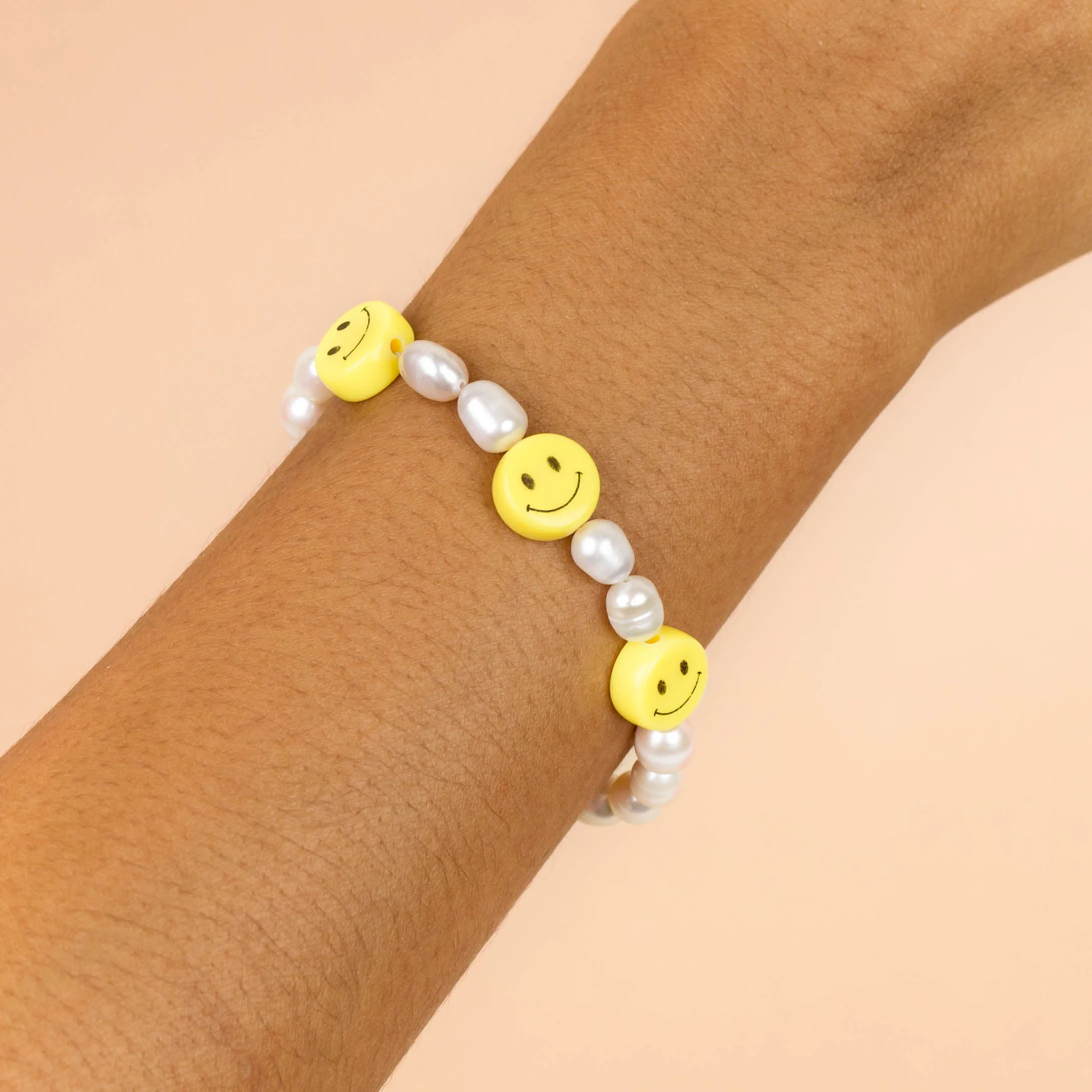 Smiley Face Pearl Bracelet sold by Adina Eden's product image thumbnail 2