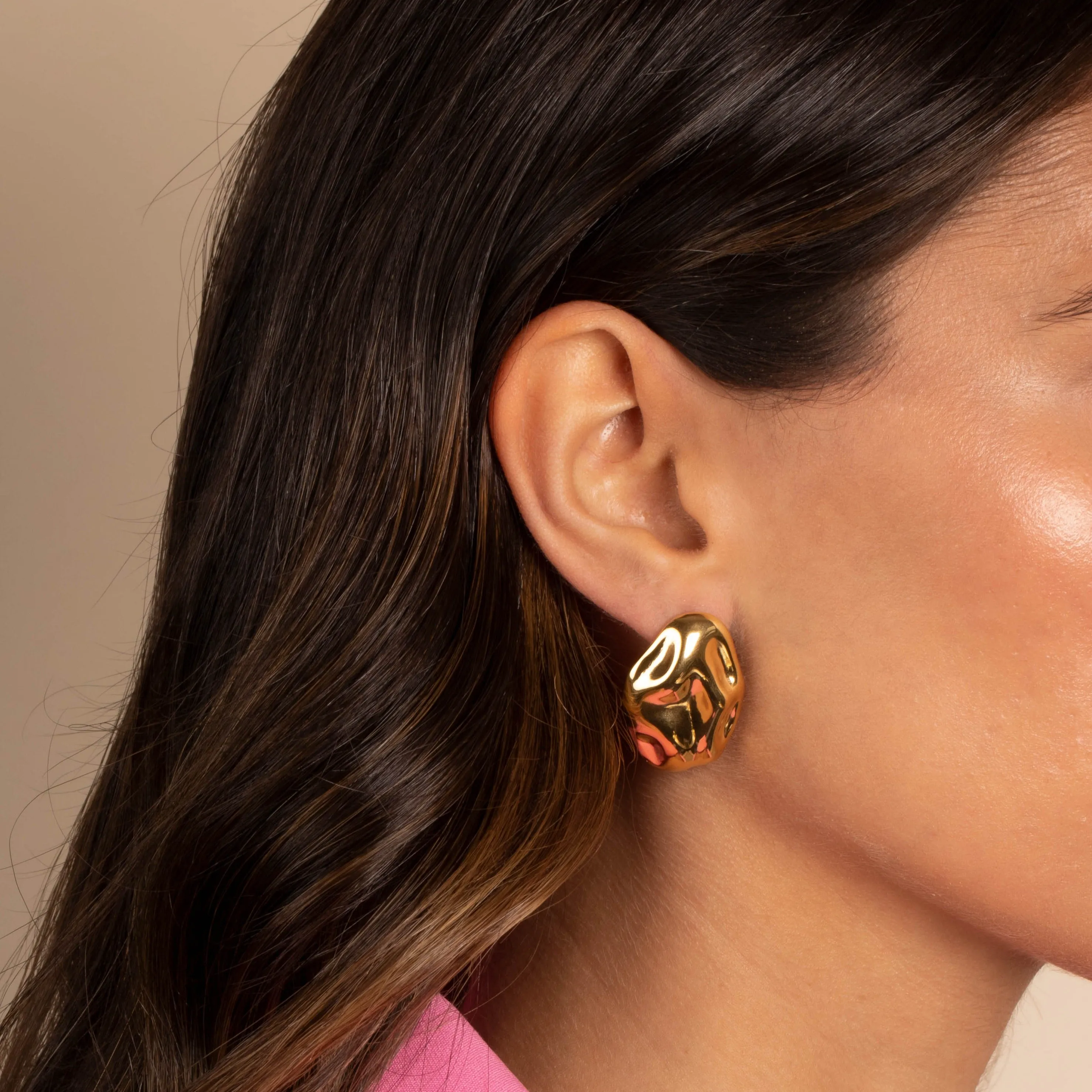 Fluid Pebble Stud Earring sold by Adina Eden's product image thumbnail 2