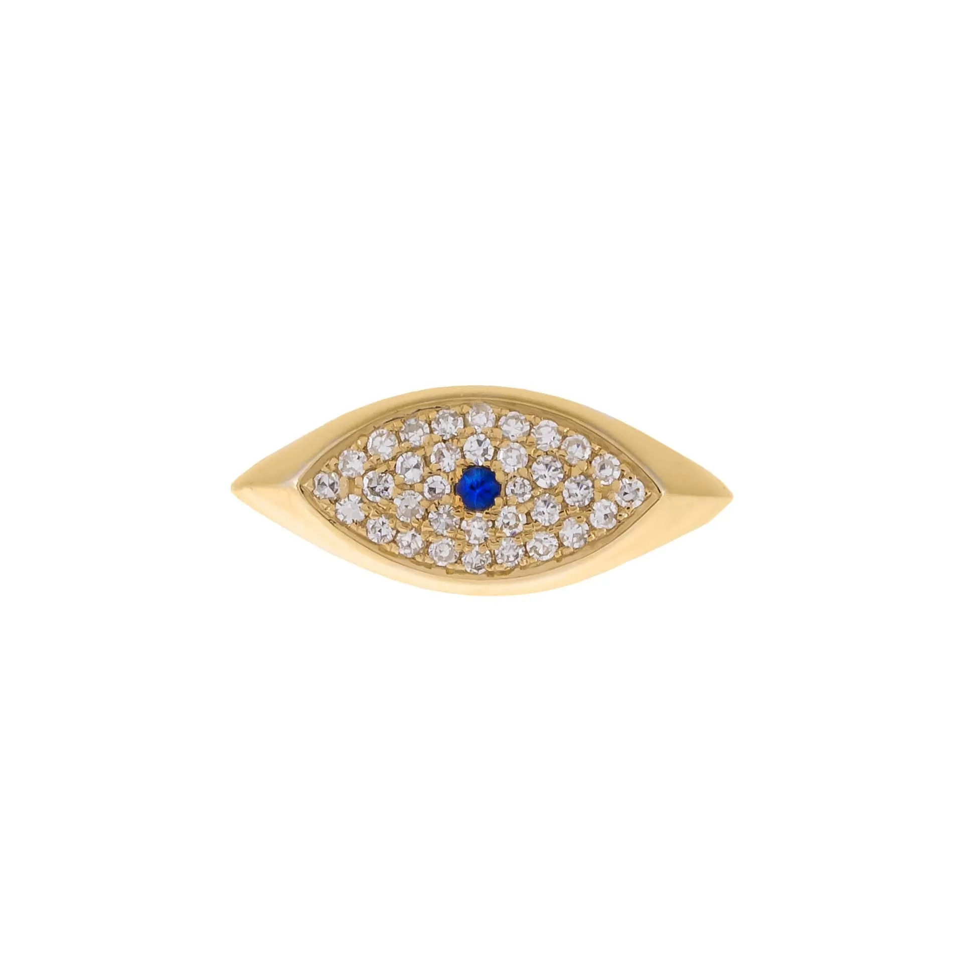 Diamond Evil Eye Ring 14K sold by Adina Eden's product image thumbnail 3