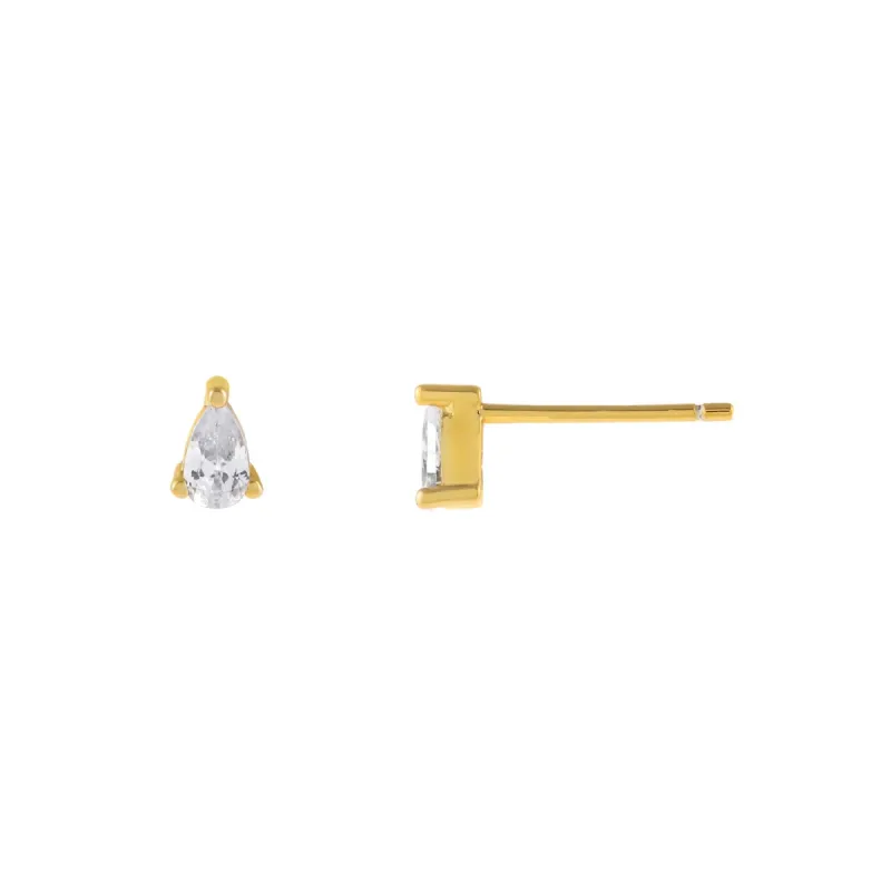 Tiny Teardrop Stud Earring sold by Adina Eden's