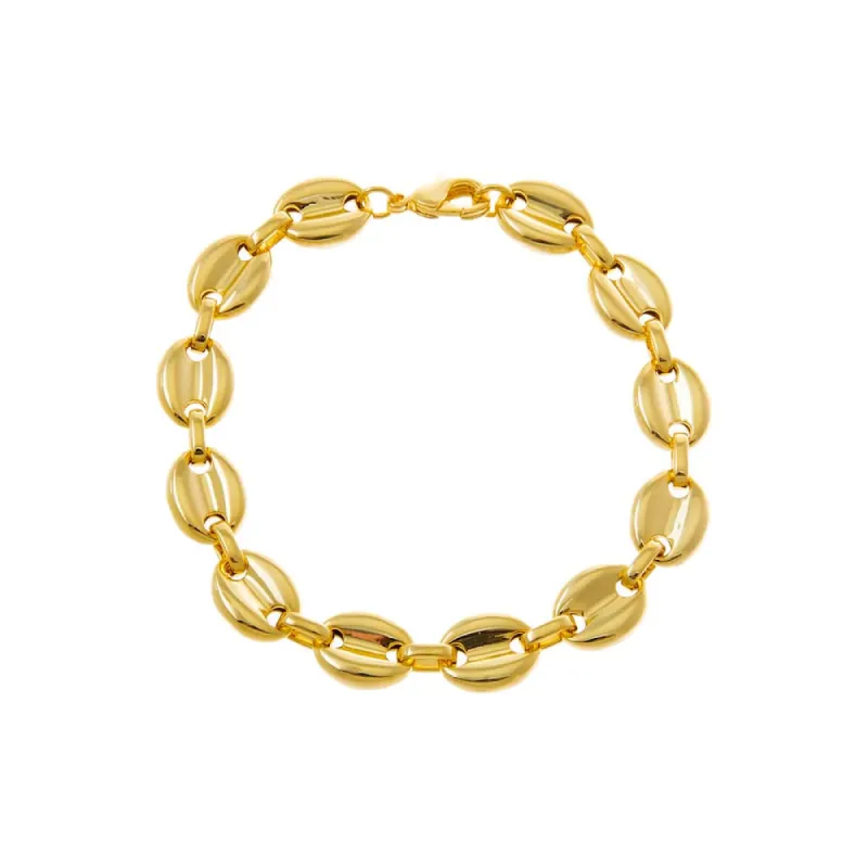 Solid Chunky Mariner Link Bracelet sold by Adina Eden's