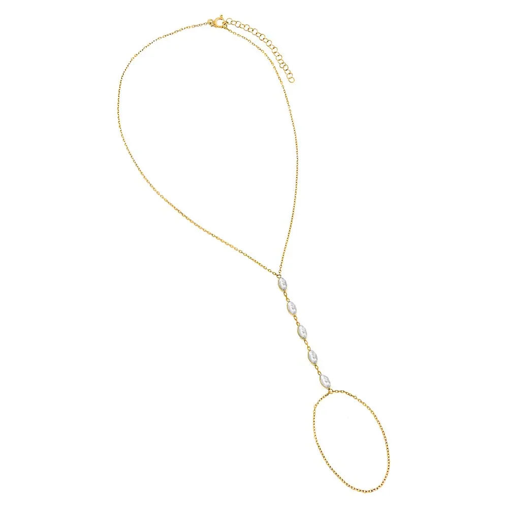 Multi Marquise CZ Hand Chain sold by Adina Eden's product image thumbnail 4