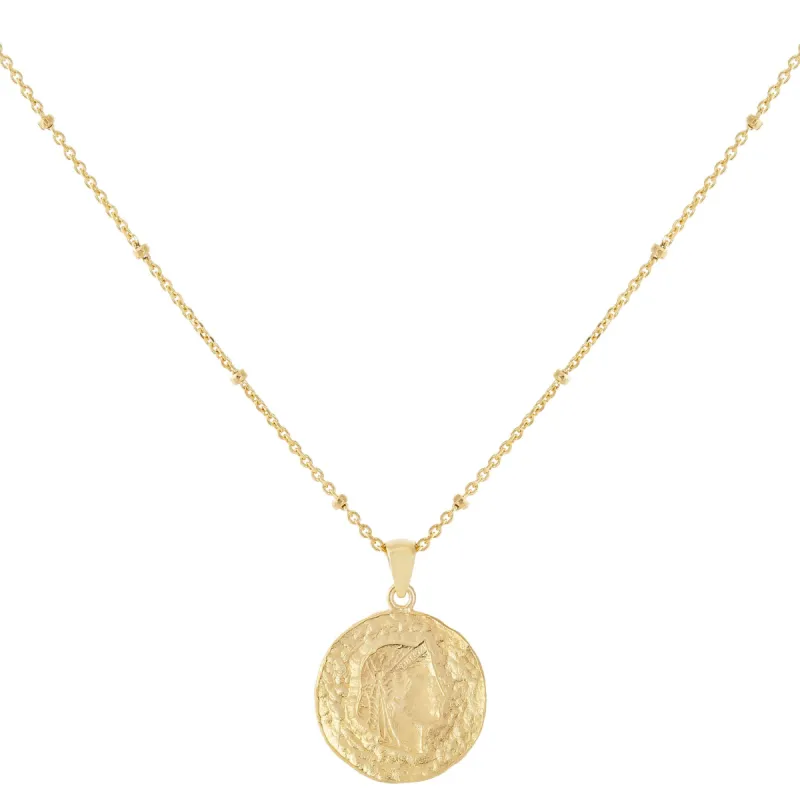 Vintage Coin Beaded Necklace sold by Adina Eden's