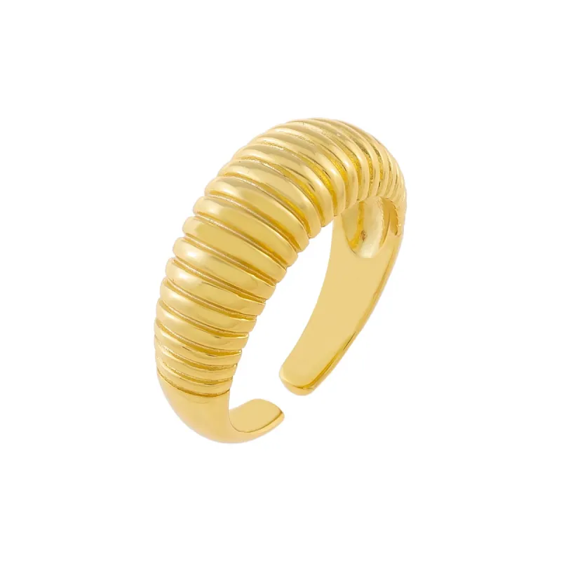 Ridged Dome Adjustable Ring sold by Adina Eden's