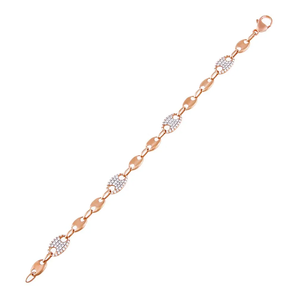 Pavé Diamond Mariner Chain Bracelet 18K sold by Adina Eden's product image thumbnail 4