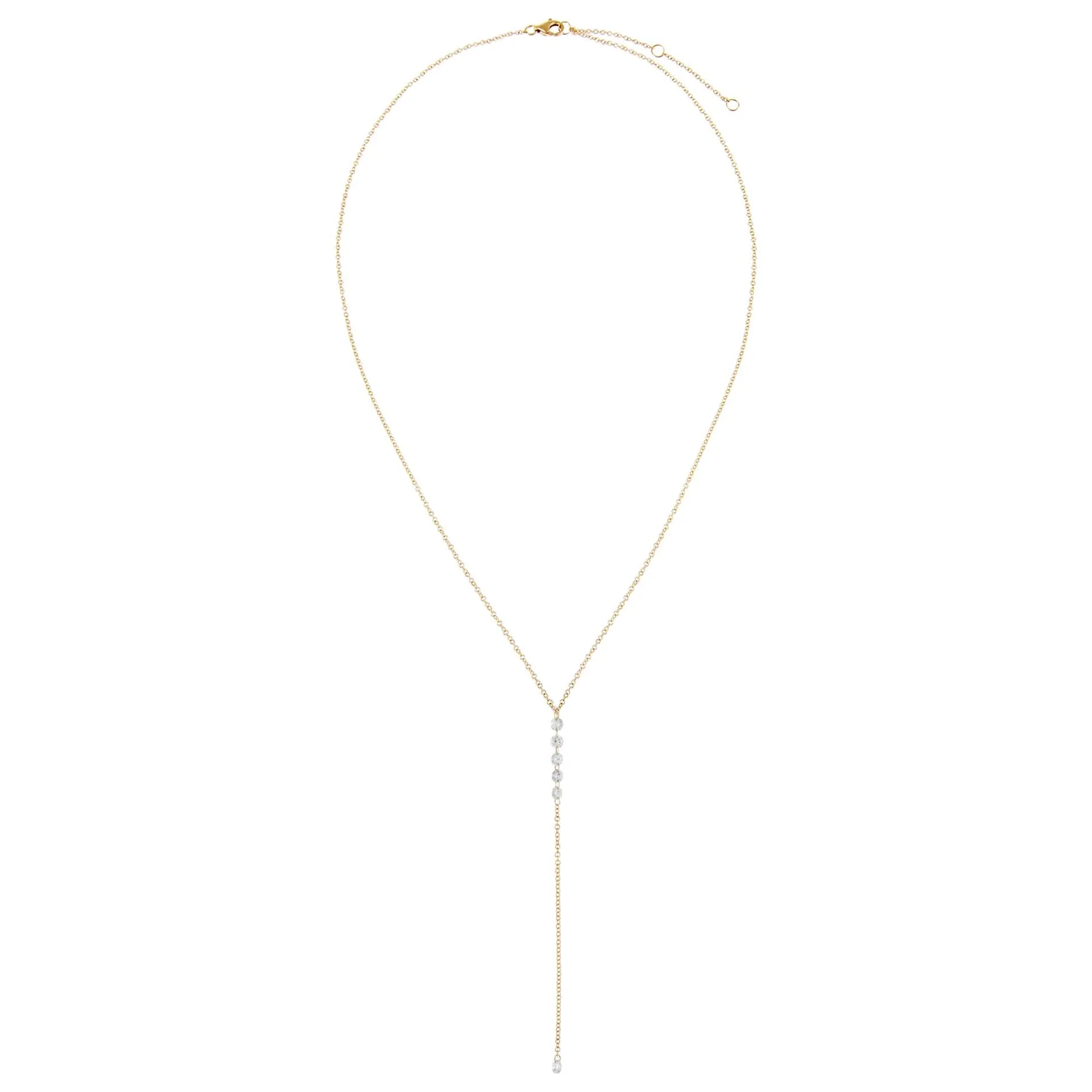 Floating Diamond Lariat 14K sold by Adina Eden's product image thumbnail 3