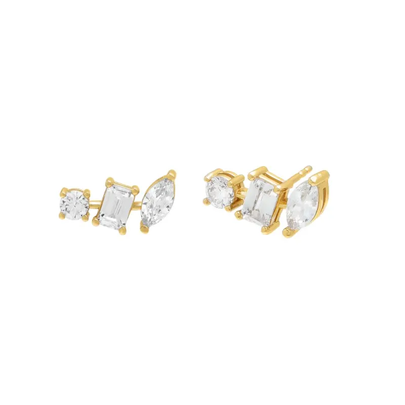 Multishape CZ Stud Earring sold by Adina Eden's