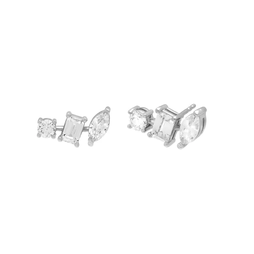 Multishape CZ Stud Earring sold by Adina Eden's product image thumbnail 4