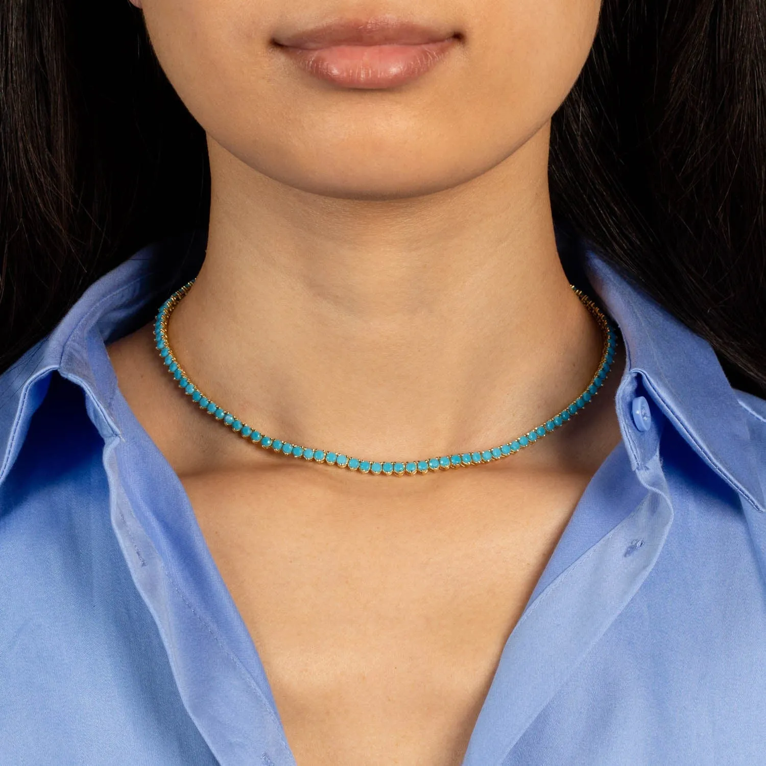 Turquoise Tennis Choker sold by Adina Eden's product image thumbnail 2