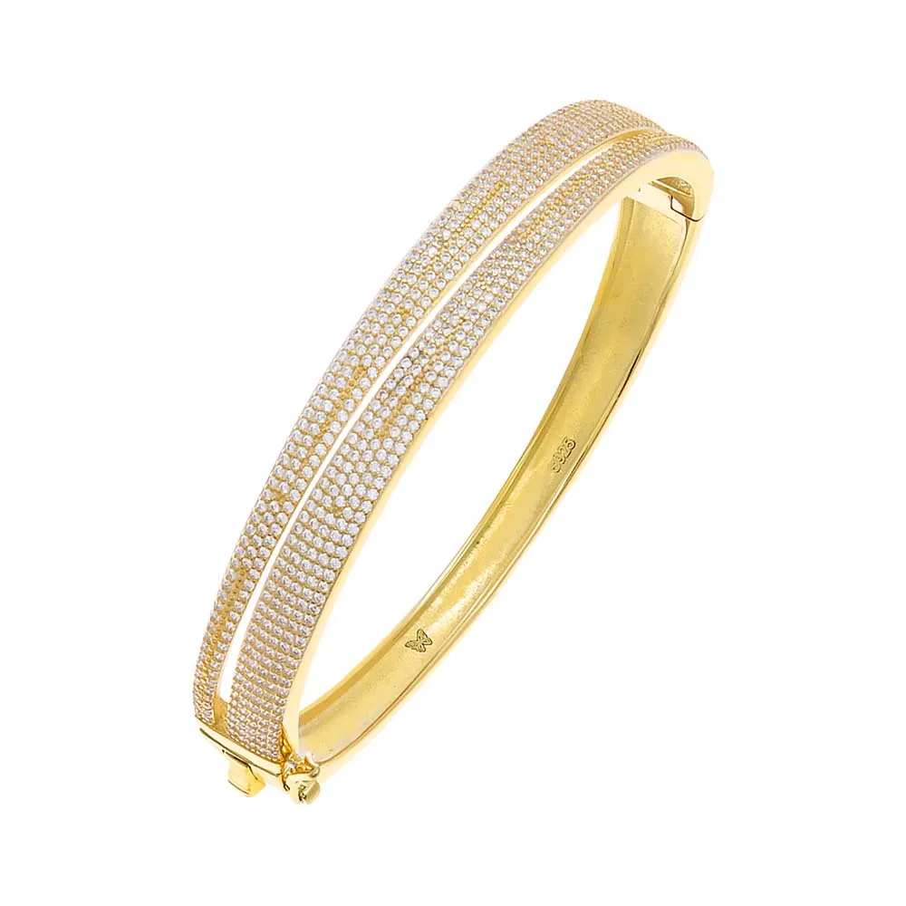 Double Wide Pave Bangle sold by Adina Eden's