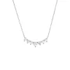 Lab Grown Diamond Large Curved Bar Necklace 14K sold by Adina Eden's