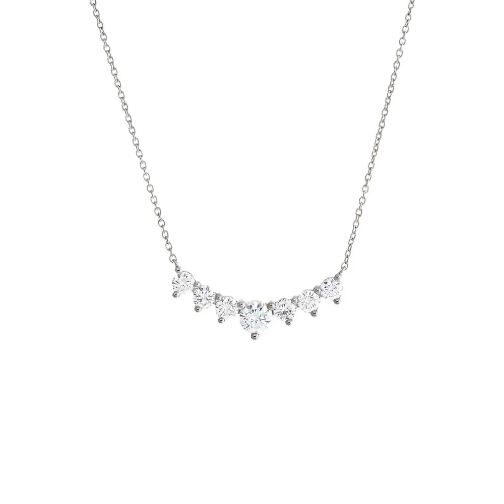 Lab Grown Diamond Large Curved Bar Necklace 14K sold by Adina Eden's product image thumbnail 3