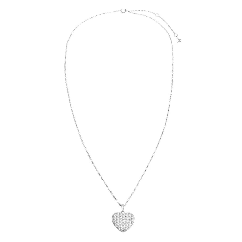 Pavé 3D Heart Necklace sold by Adina Eden's product image thumbnail 4