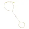 CZ Single Bezel Chain Hand Chain sold by Adina Eden's