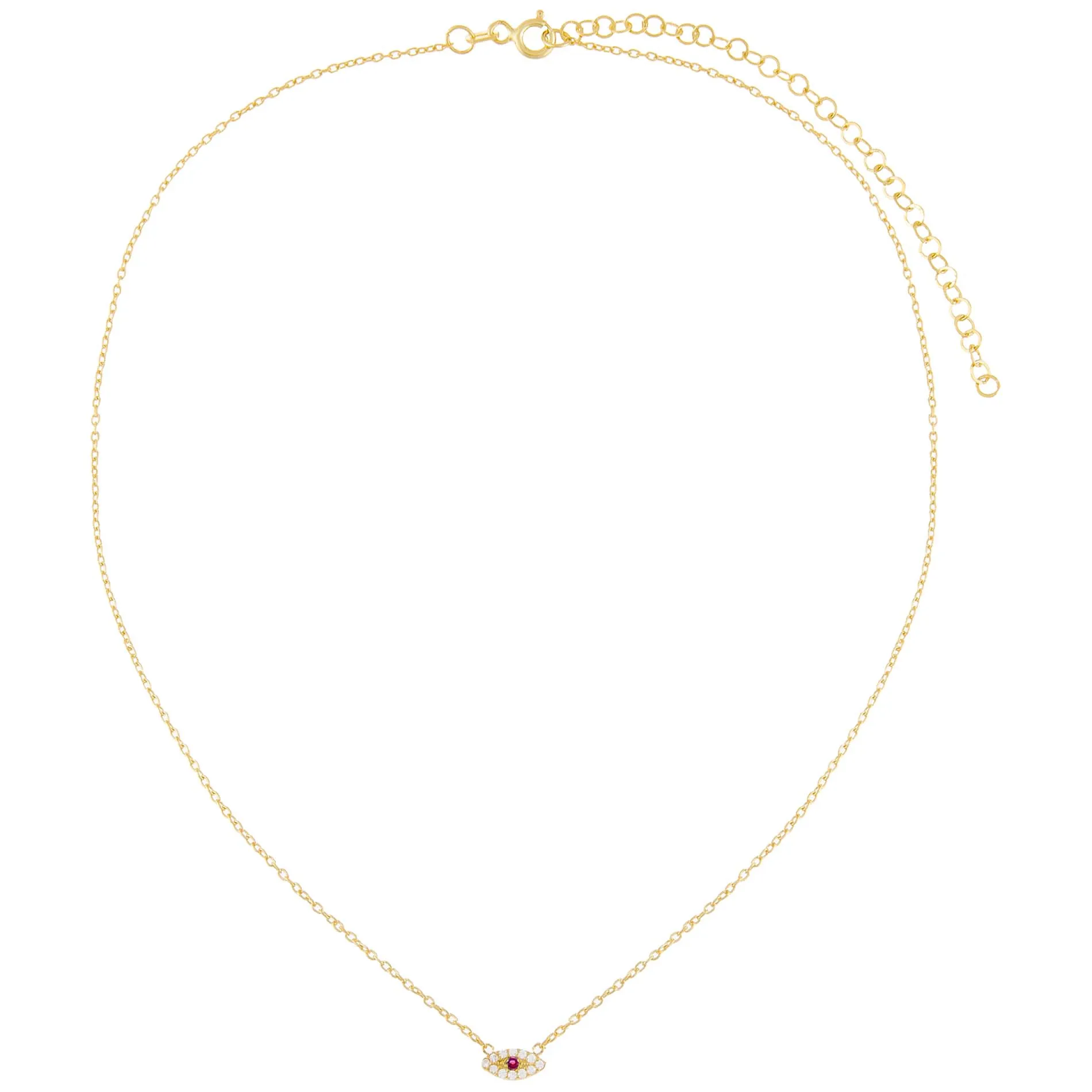 Pavé Evil Eye Necklace sold by Adina Eden's product image thumbnail 4