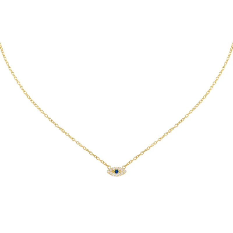 Pavé Evil Eye Necklace sold by Adina Eden's