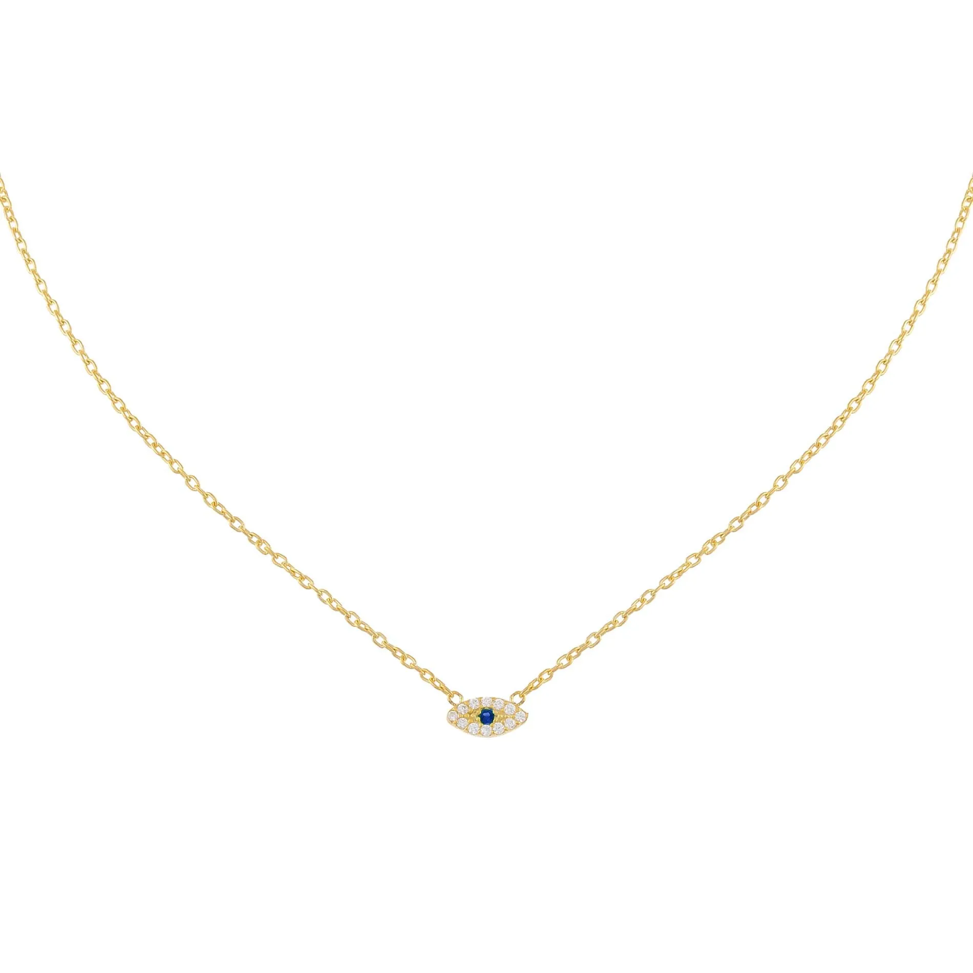 Pavé Evil Eye Necklace sold by Adina Eden's