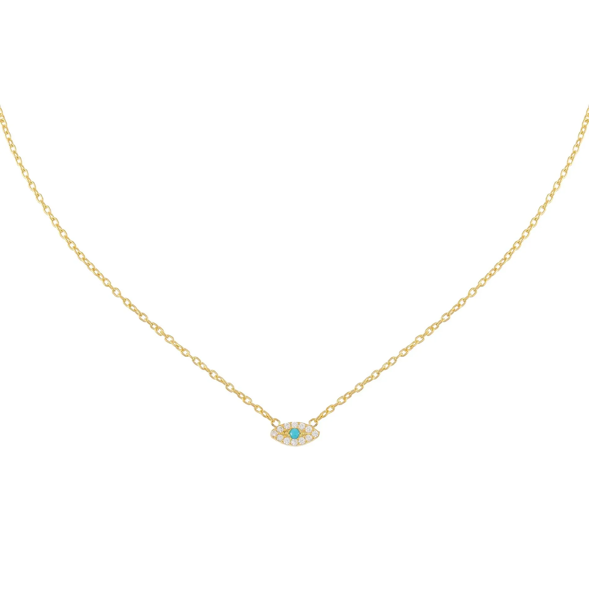 Pavé Evil Eye Necklace sold by Adina Eden's product image thumbnail 5