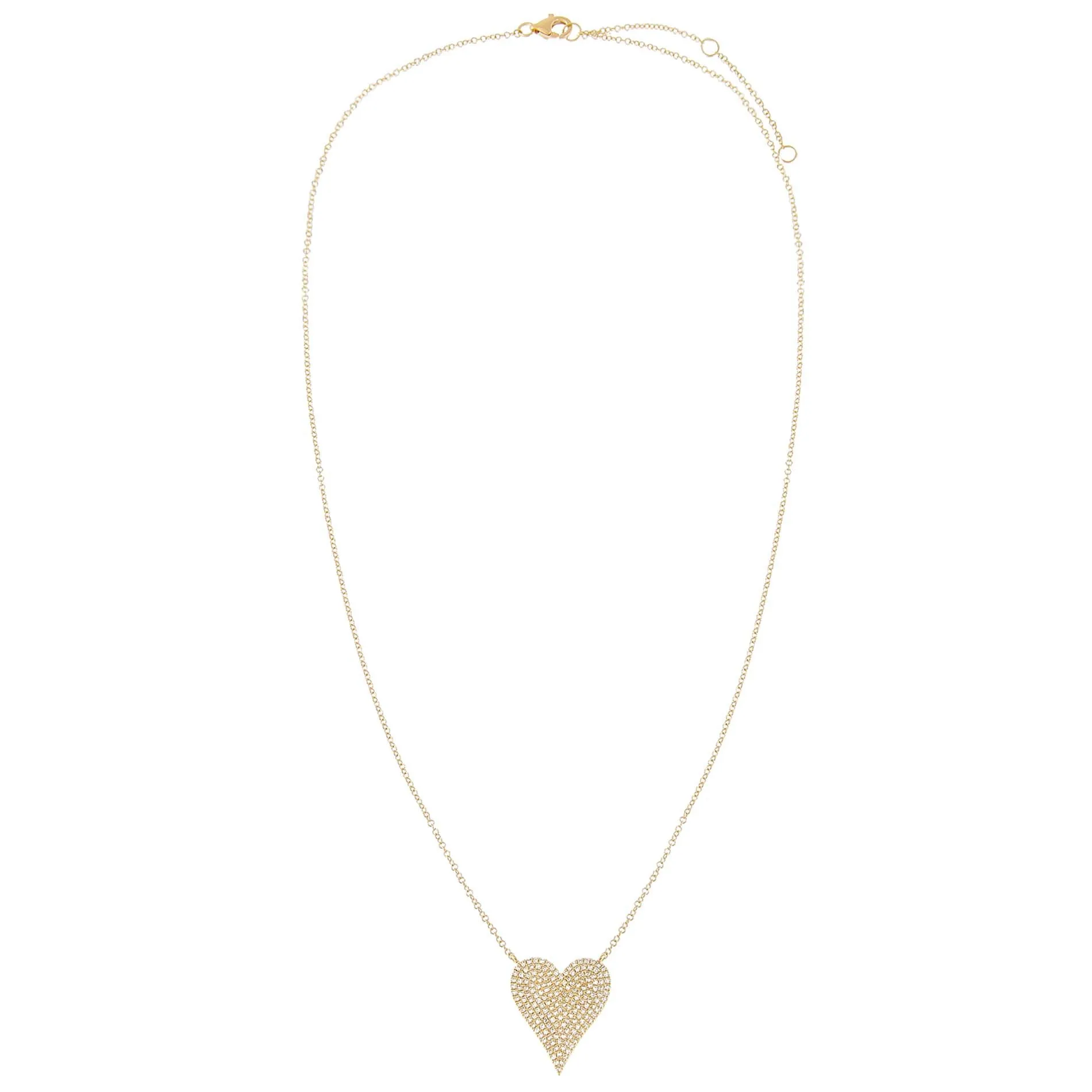 Diamond Large Heart Necklace 14K sold by Adina Eden's product image thumbnail 3