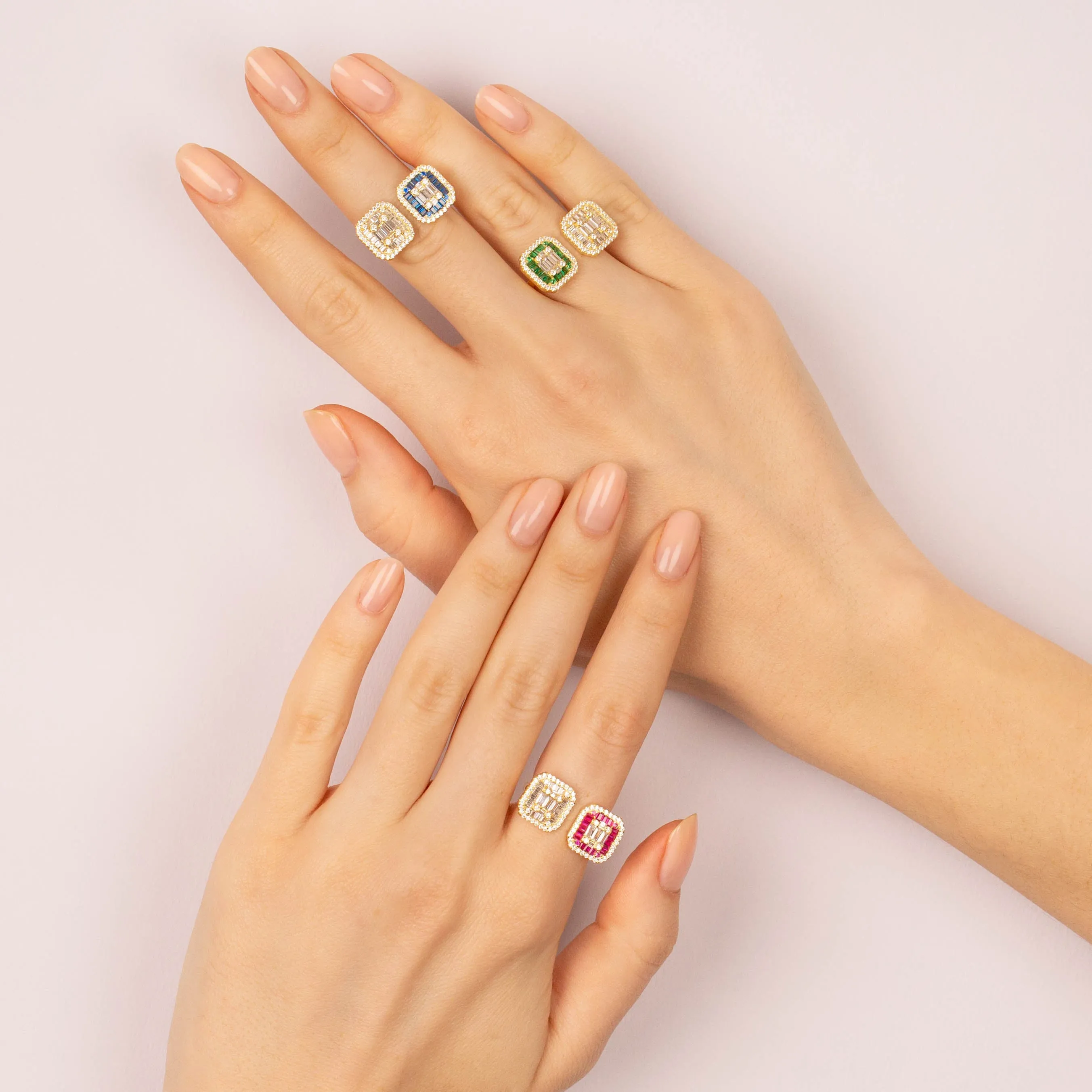 CZ Colored Illusion Ring sold by Adina Eden's product image thumbnail 2