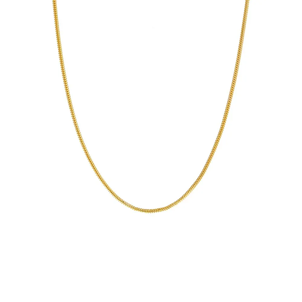 Round Snake Chain Necklace 14K sold by Adina Eden's