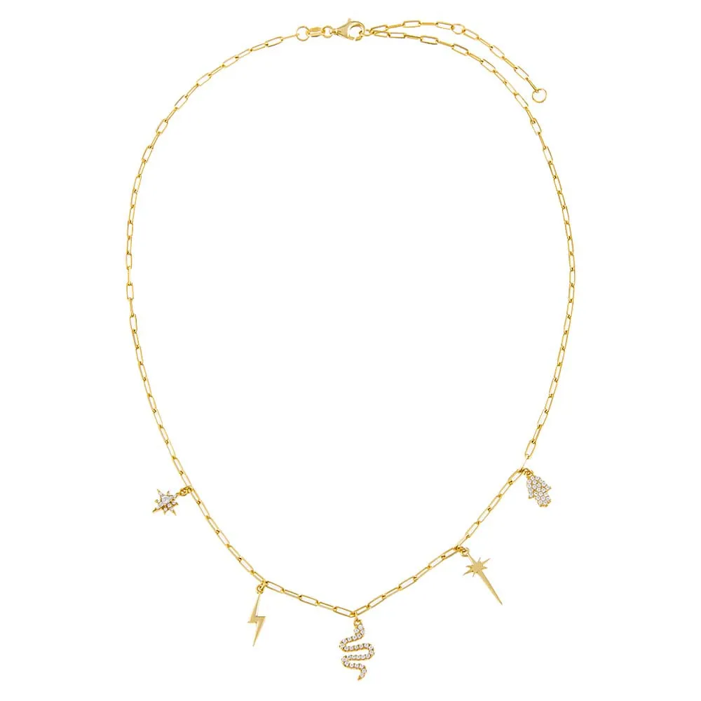 Charm Link Necklace sold by Adina Eden's product image thumbnail 3