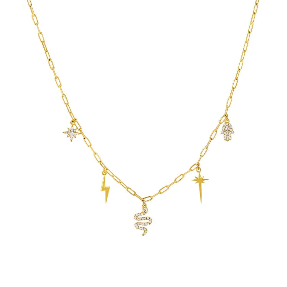 Charm Link Necklace sold by Adina Eden's