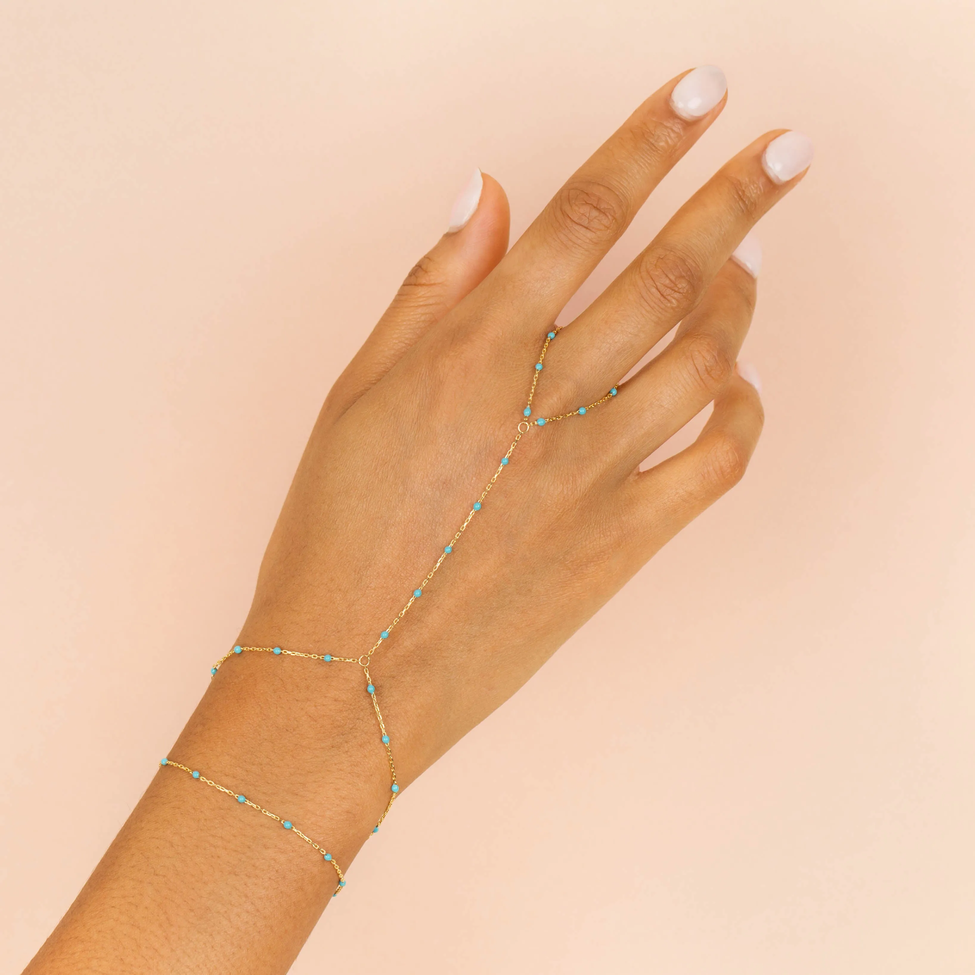 Enamel Bead Hand Chain sold by Adina Eden's product image thumbnail 2