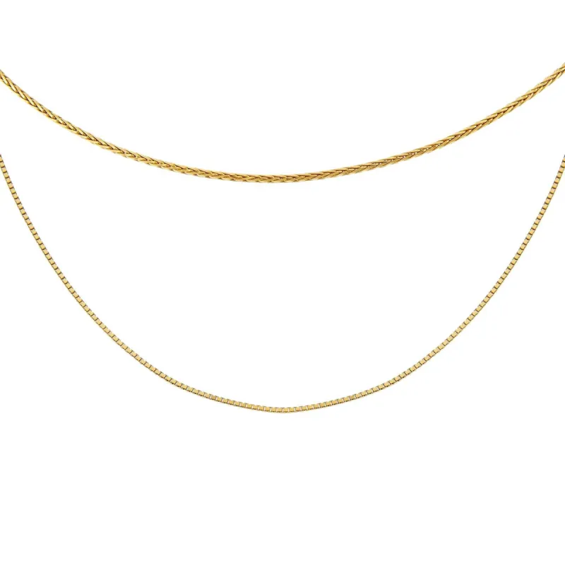 Snake X Rope Chain Necklace Combo Set sold by Adina Eden's