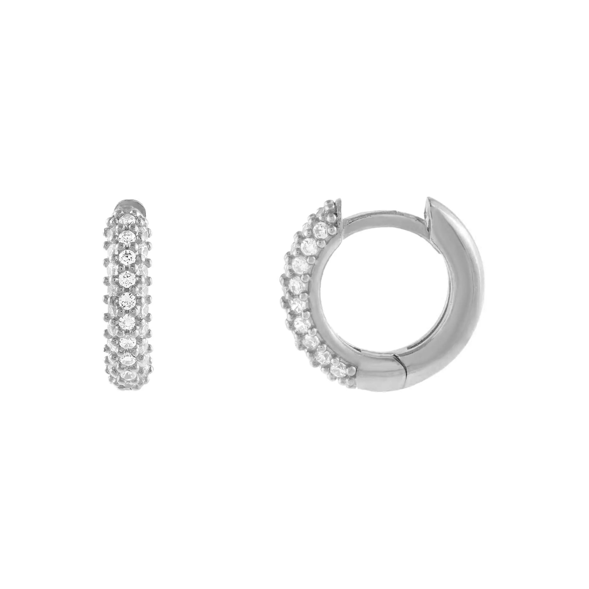 Mini Pavé Huggie Earring sold by Adina Eden's product image thumbnail 2