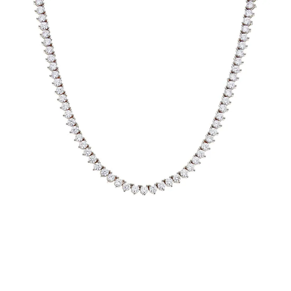 Three Prong Tennis Necklace sold by Adina Eden's product image thumbnail 4