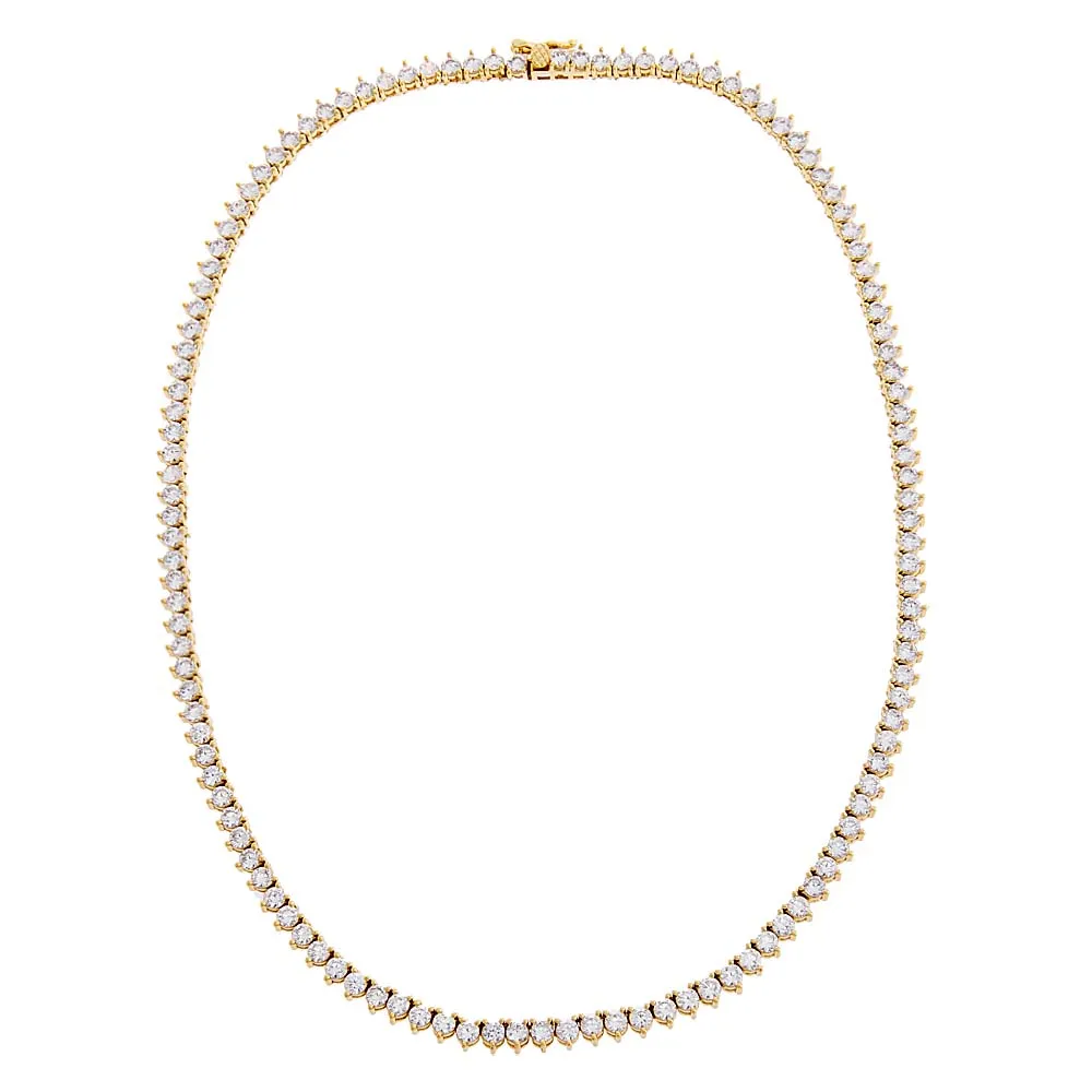 Three Prong Tennis Necklace sold by Adina Eden's product image thumbnail 3