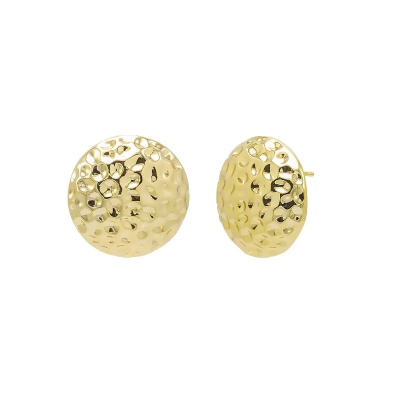 Indented Puffy Rounded Stud Earring sold by Adina Eden's